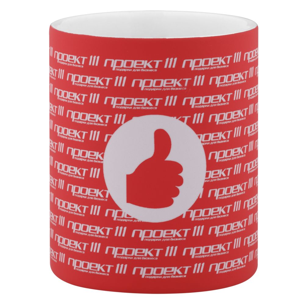 Кружка Promo c покрытием софт-тач, ярко-красная