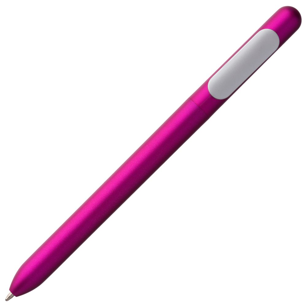 Ручка шариковая Slider Silver, розовая (фуксия)