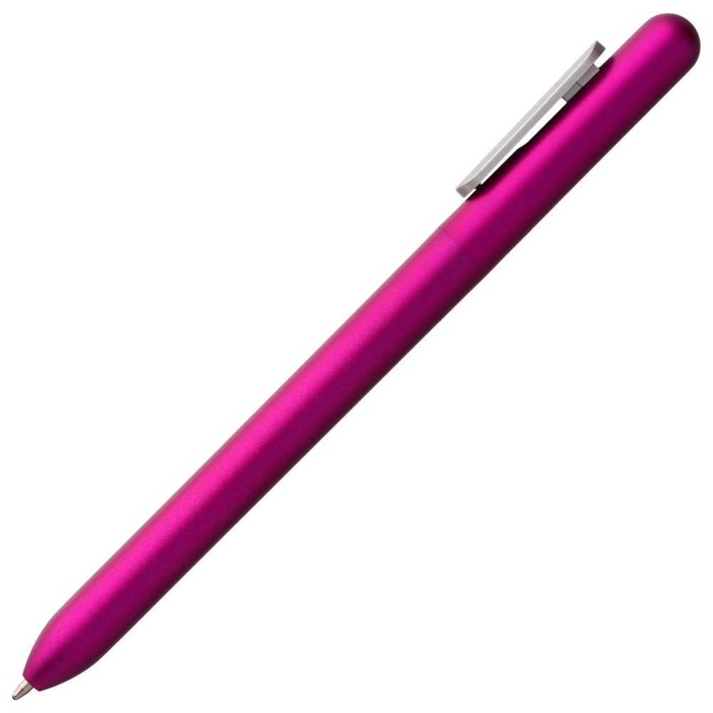 Ручка шариковая Slider Silver, розовая (фуксия)