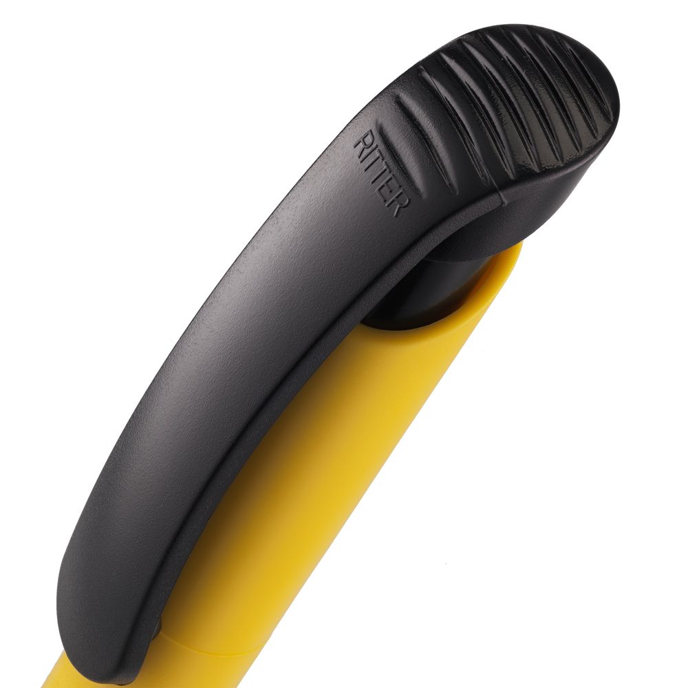 Ручка шариковая Clear Solid, желтая с черным