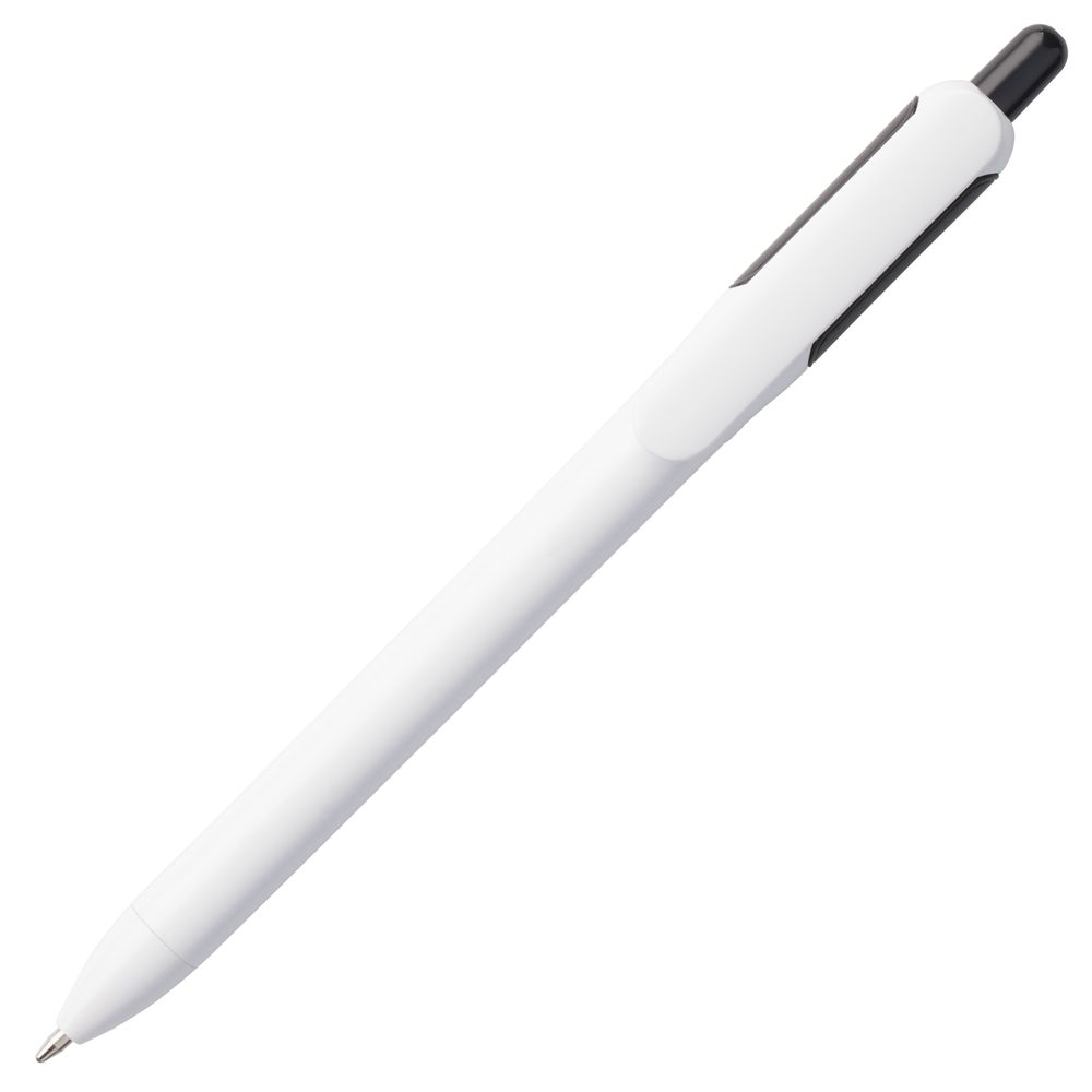 Ручка шариковая Bolide, белая с черным