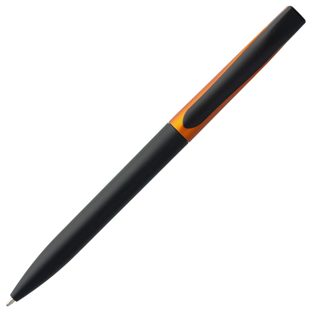 Ручка шариковая Pin Fashion, черно-оранжевая