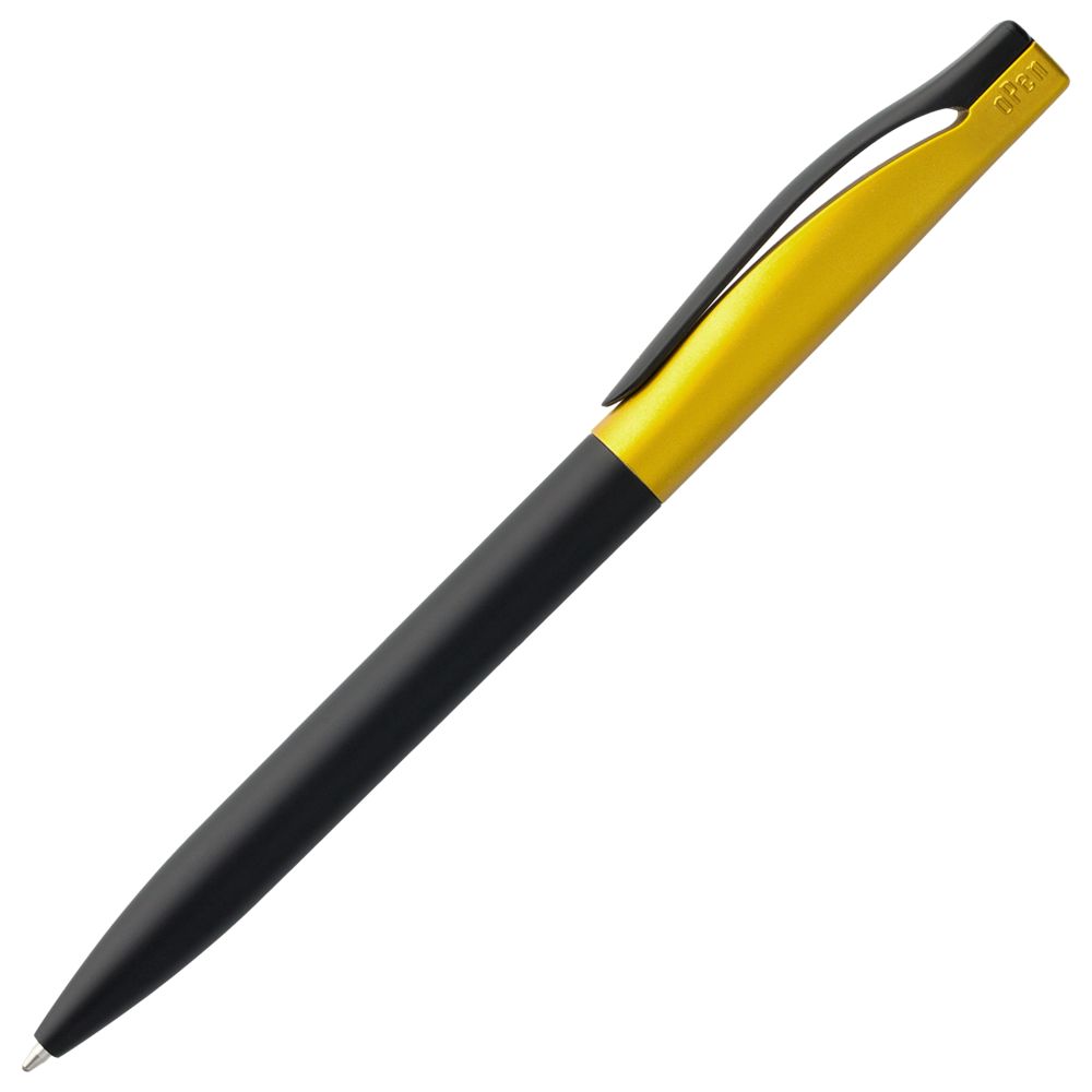 Ручка шариковая Pin Fashion, черно-желтая