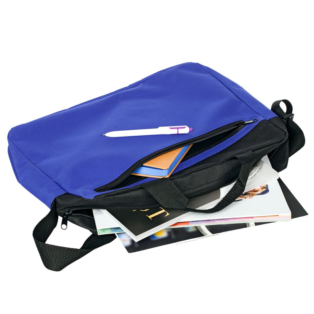 Конференц-сумка Unit Diagonal, сине-черная