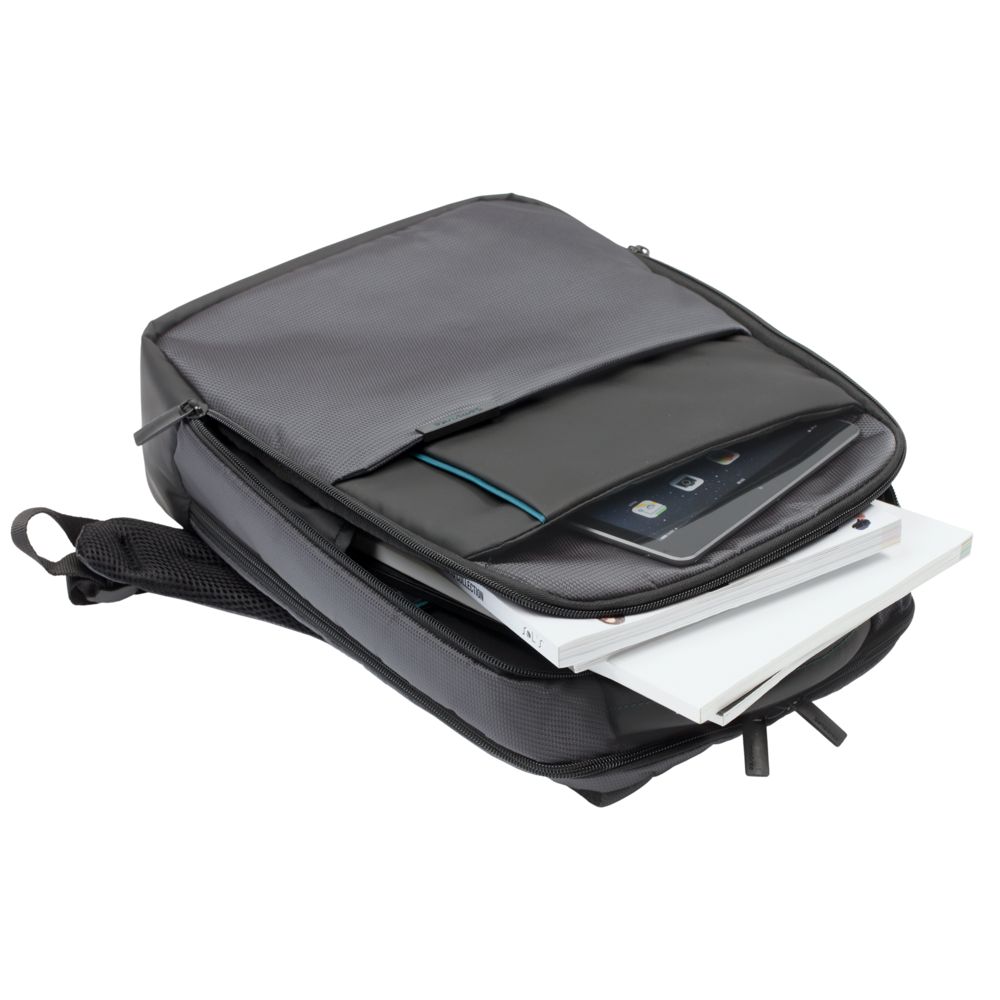 Рюкзак для ноутбука Qibyte Laptop Backpack, темно-серый с черными вставками