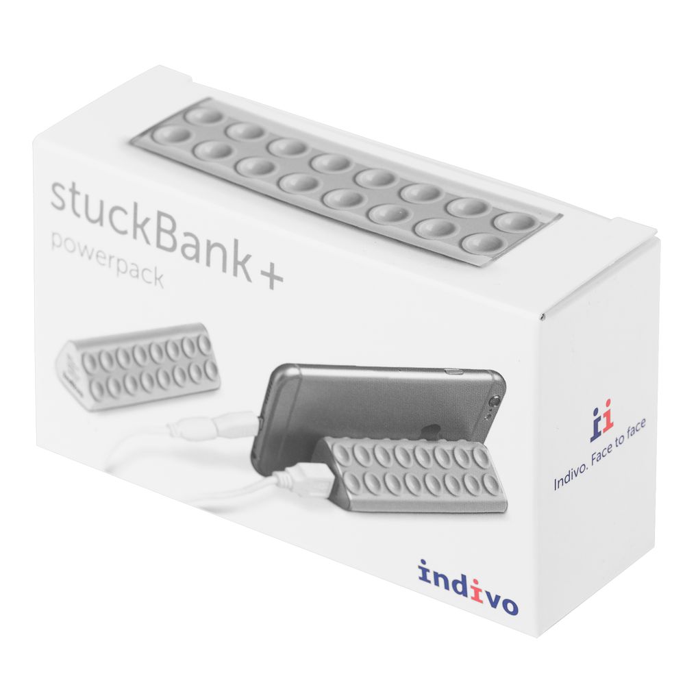 Внешний аккумулятор-подставка stuckBank Plus 2600 мАч, красный