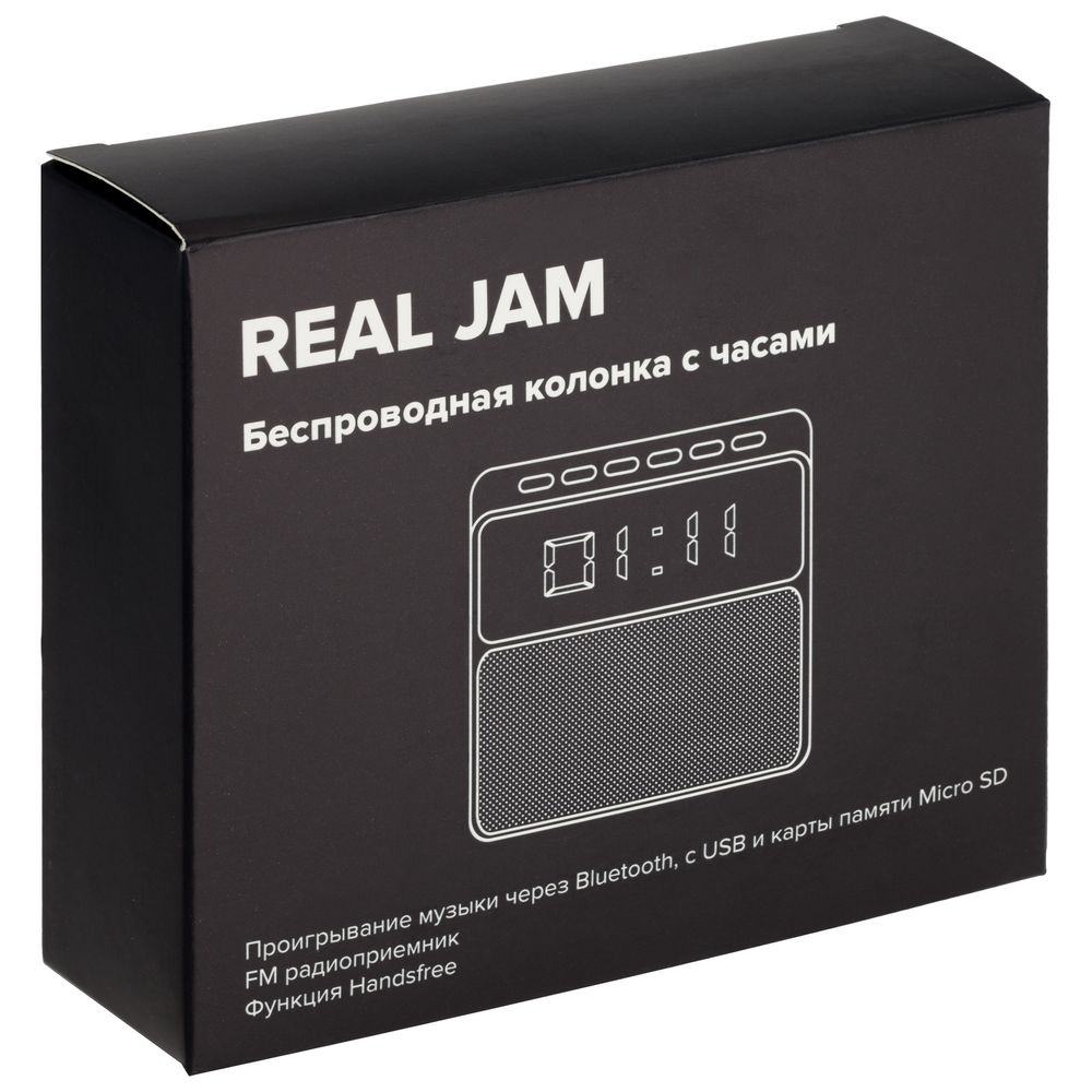 Беспроводная колонка с часами Real Jam, черная