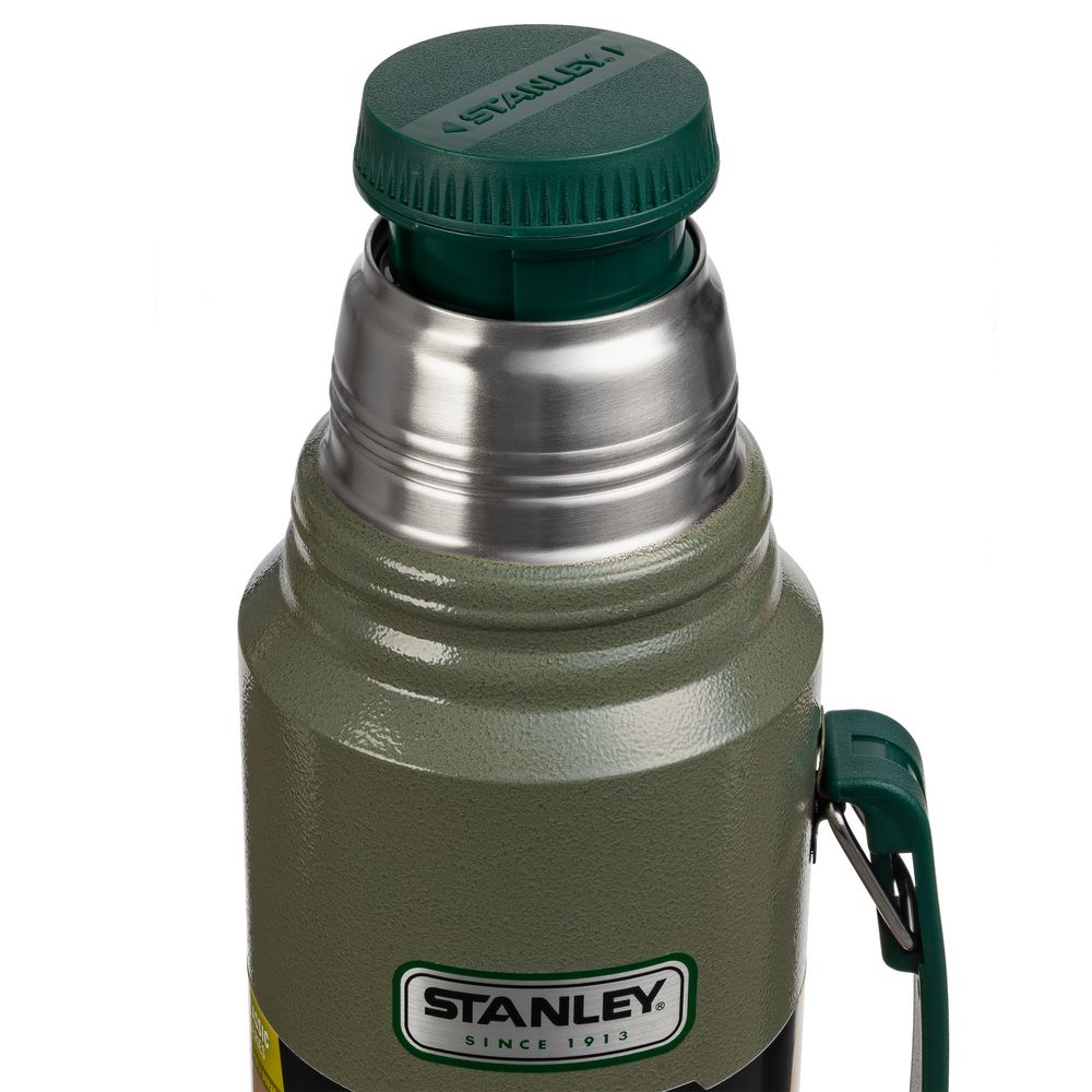 Термос Stanley Classic Vacuum, зеленый с серебристым